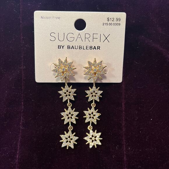Sugarfix by BaubleBar Starburst Convertible Dangle Earrings New Nickle Free - Picture 1 of 6